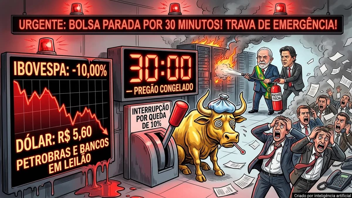 B3 aciona circuit breaker e trava negociações por 30 minutos após tombo histórico de 10%