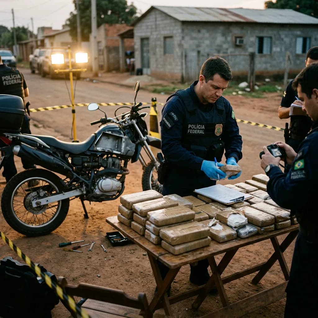 Quase 6 kg de cocaína são encontrados em tanque de moto que saiu de Ponta Porã