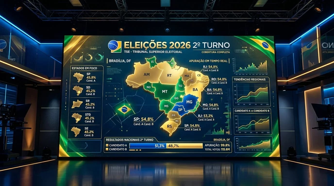 Corrida presidencial 2026 entra na fase decisiva do segundo turno com disputa por tempo de TV e alianças estaduais