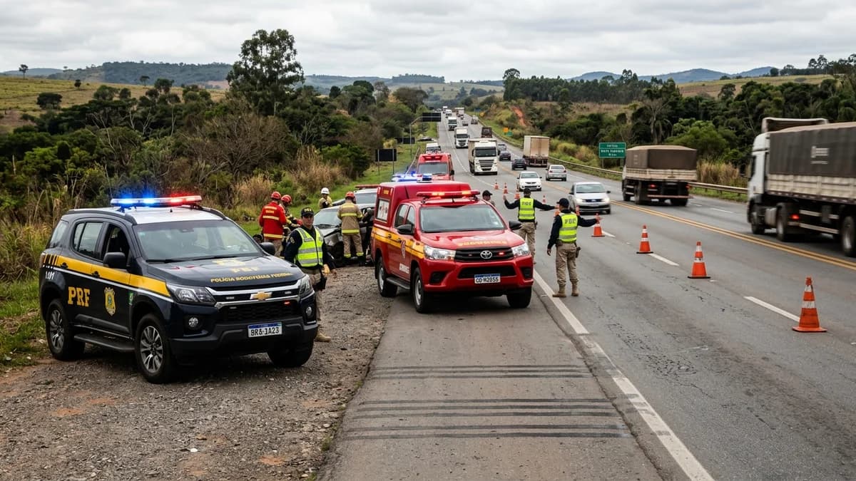 Acidente deixa mortos e feridos na BR-262 próximo a Nova Serrana; policiais estão entre as vítimas