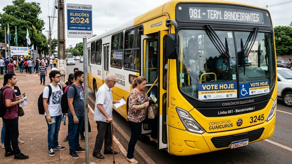 Campo Grande Terá Passe Livre no Transporte Coletivo no 1º Turno das Eleições 2026