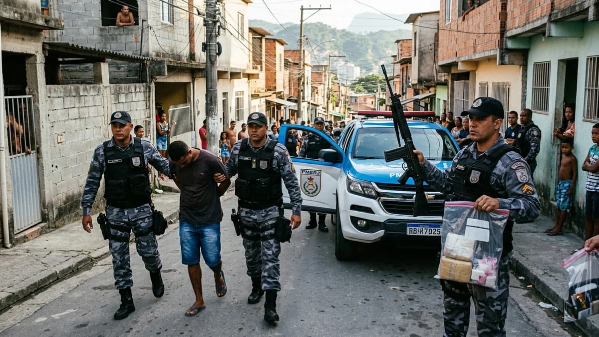 Polícia Militar prende seis suspeitos e apreende fuzil e drogas na Gardênia Azul no Rio