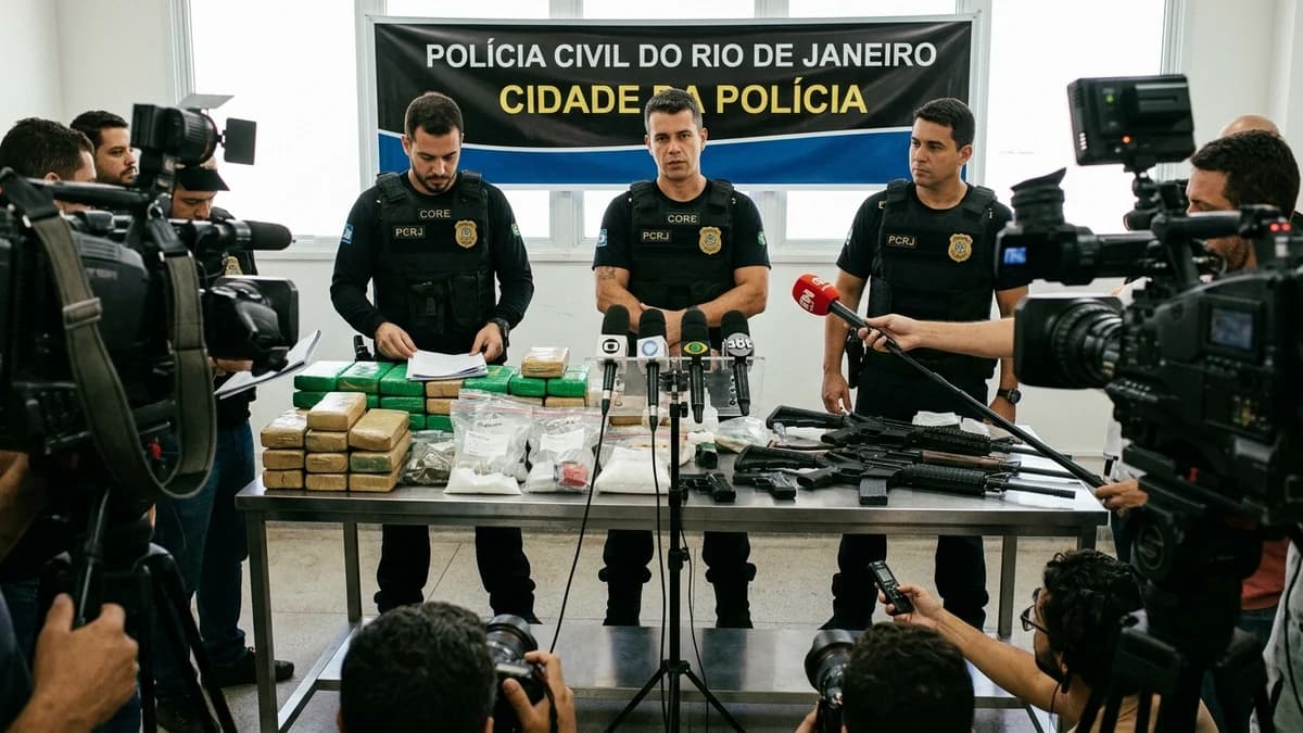 PC-RJ faz balanço das operações no Muquiço e Vila Aliança: drogas apreendidas e suspeitos indiciados