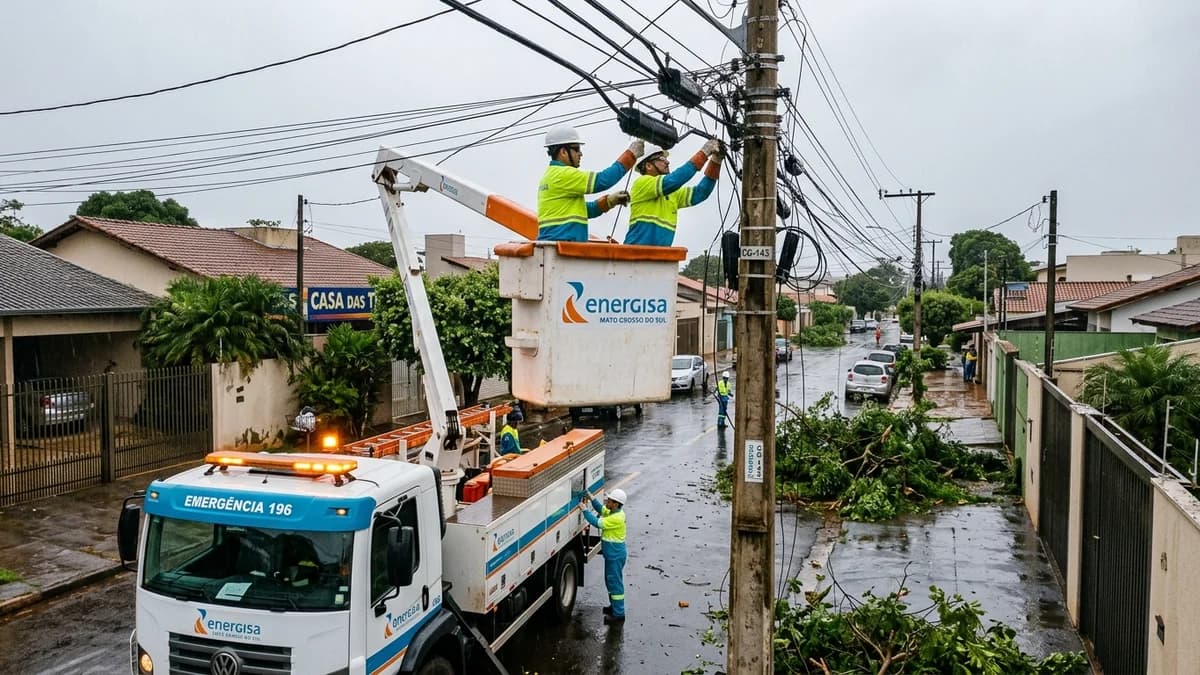 Temporal com Ventos de 100 km/h Provoca Apagão em Campo Grande e Estilhaça Vidros na Casa da Prefeita