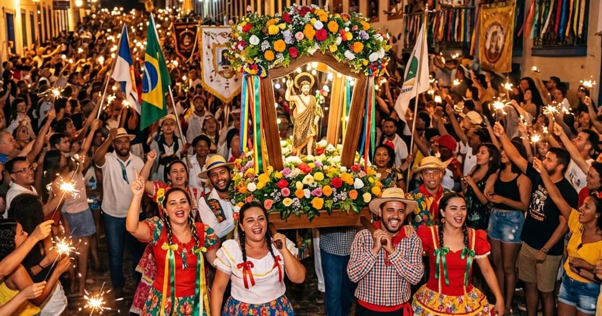 Arraial do Banho de São João de Corumbá inicia festividades com concurso de andores