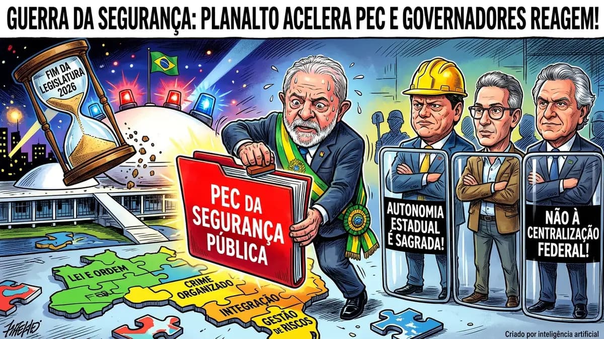 Planalto acelera PEC da Segurança Pública em 2026 sob forte resistência de governadores