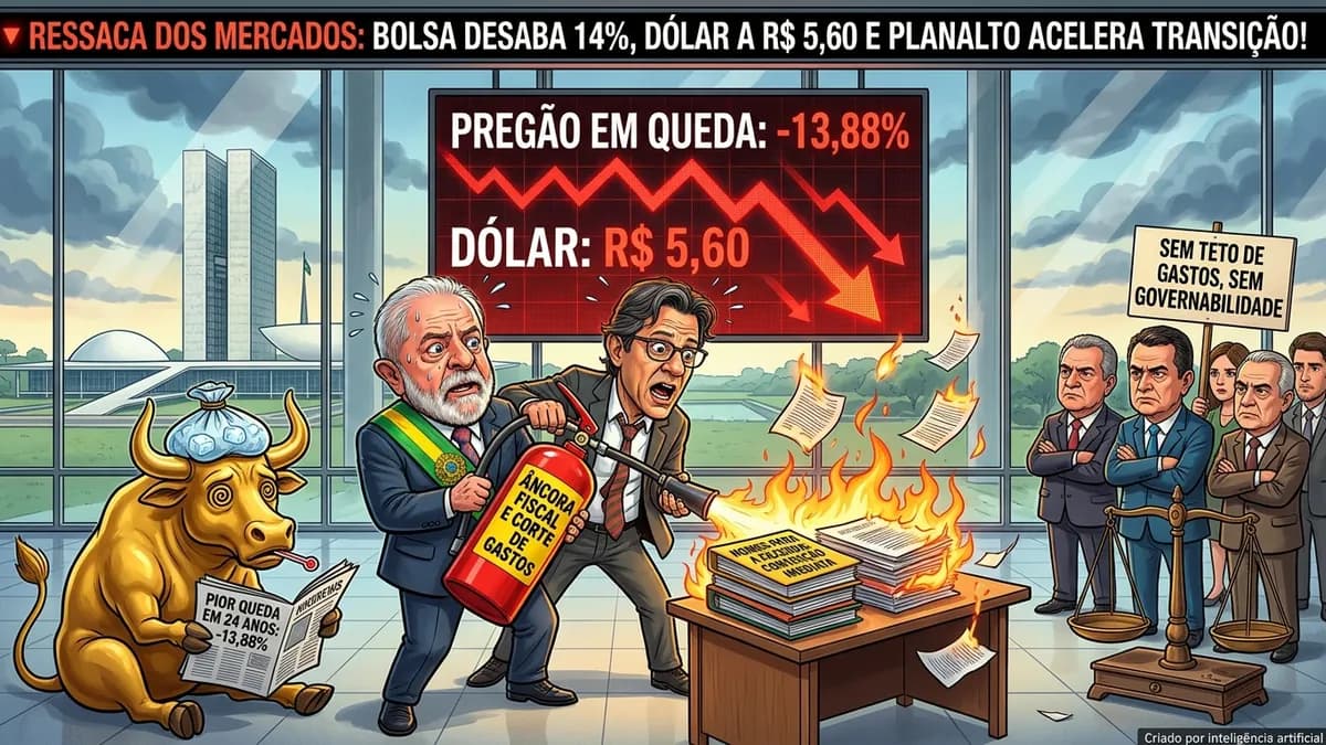 Após tombo de 14% na B3 e dólar a R$ 5,60, Lula e Haddad aceleram transição por âncora fiscal