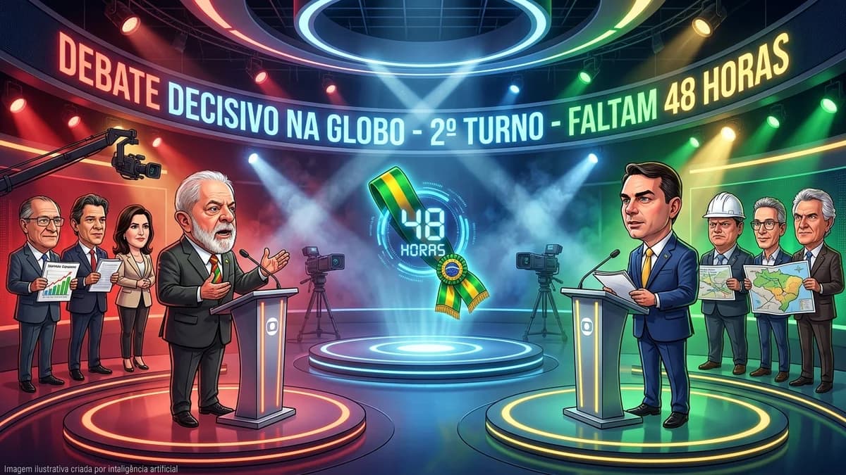 Reta dos 2 dias: Debate decisivo na TV Globo confronta Estados-Maiores de Lula e Flávio Bolsonaro a 48 horas da eleição