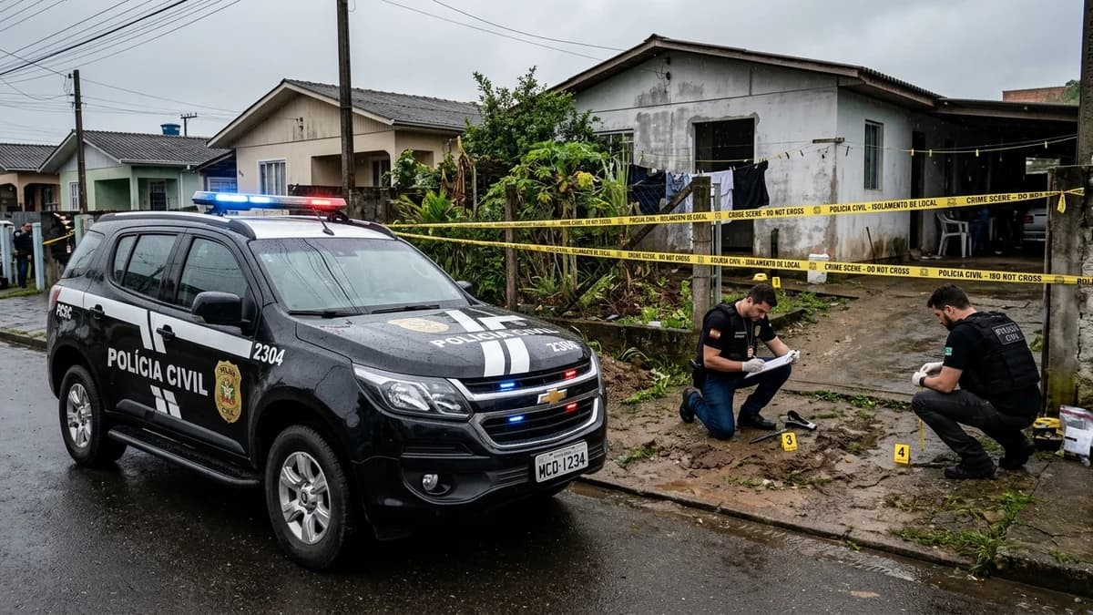Idoso de 75 anos é encontrado enterrado no quintal e inquilinos são presos em SC