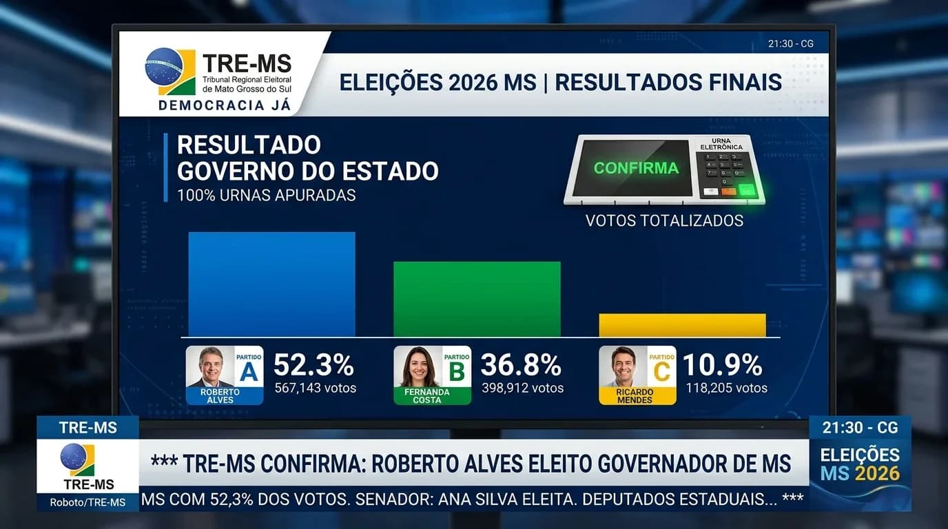 TRE-MS Inicia Totalização dos Votos no 1º Turno e Inteligência Artificial Acompanha Reta Final em MS
