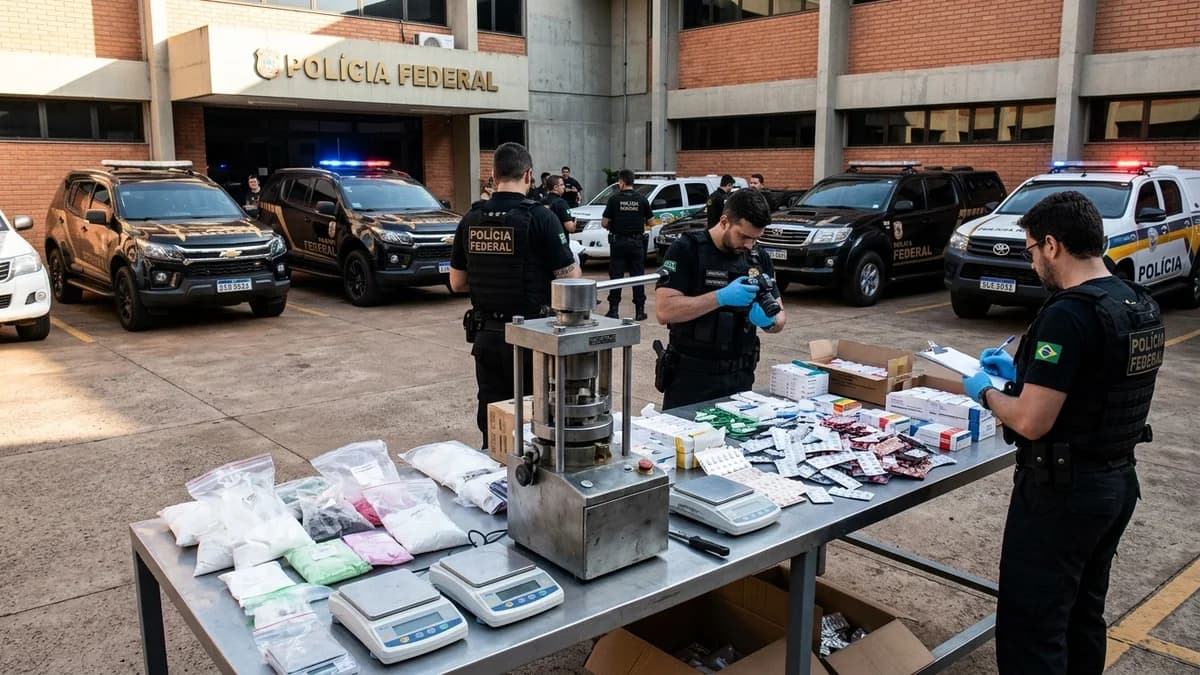 Polícia Federal prende sargento da PM e esposa com laboratório clandestino de remédios ilegais em Dourados