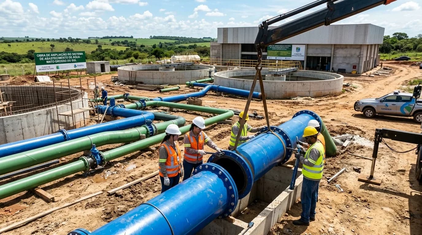 Sanesul e Governo de MS anunciam R$ 180 milhões em obras de saneamento e ampliação da rede de água tratada