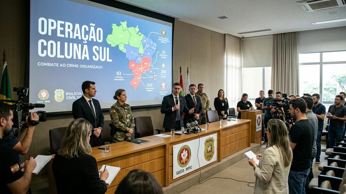 GAECO/SC consolida resultados da Operação Coluna Sul com 320 mandados contra o PCC em 6 estados