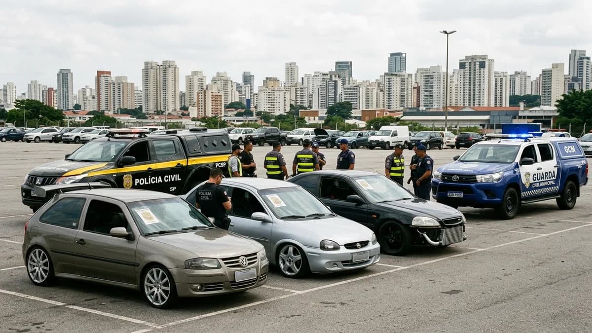 Polícia Civil e Guarda Municipal realizam Operação Racha e apreendem 18 veículos modificados em São Paulo