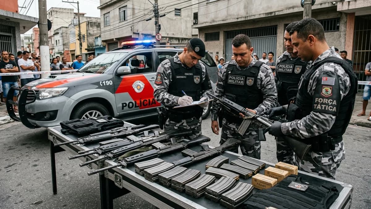 Ação da PMESP em São Paulo: Força Tática apreende fuzis de guerra calibre 7.62 destinados à Baixada Santista