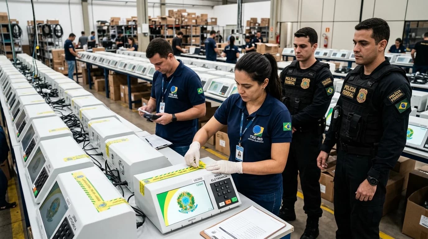 TRE-MS Conclui Carga das Urnas e Mobiliza 3,5 Mil Agentes para Votação de Domingo em MS