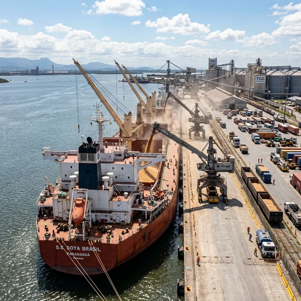 Portos do Paraná registram recorde histórico de 34,4 milhões de toneladas no semestre