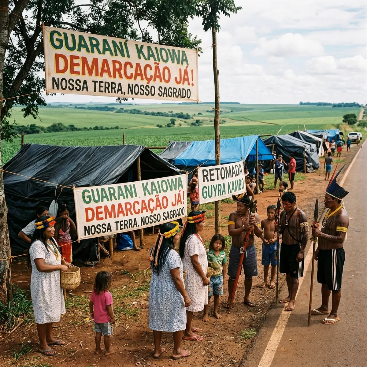 FUNAI aprova relatório de demarcação da Terra Indígena Apyka'i em Dourados: conflito se acirra