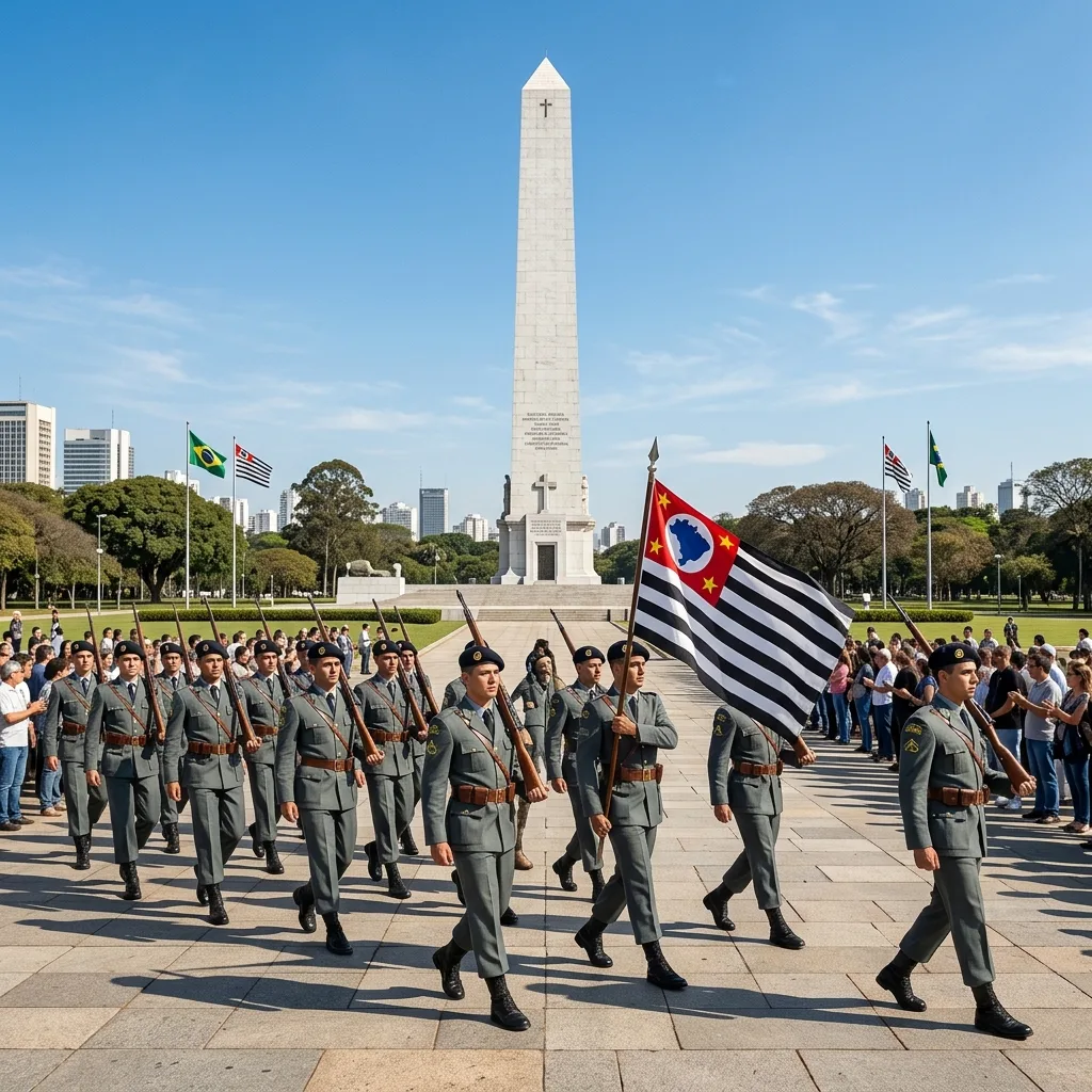 Civismo no Ibirapuera: Solenidade de 9 de julho homenageia combatentes da Revolução de 1932
