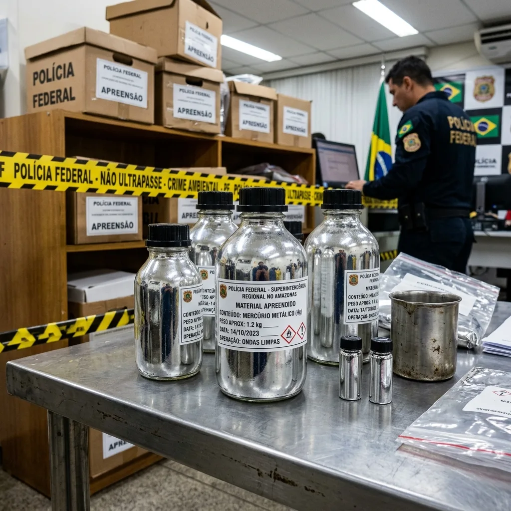 Apreensão histórica: Polícia Federal encontra 108 kg de mercúrio no Porto da Ceasa