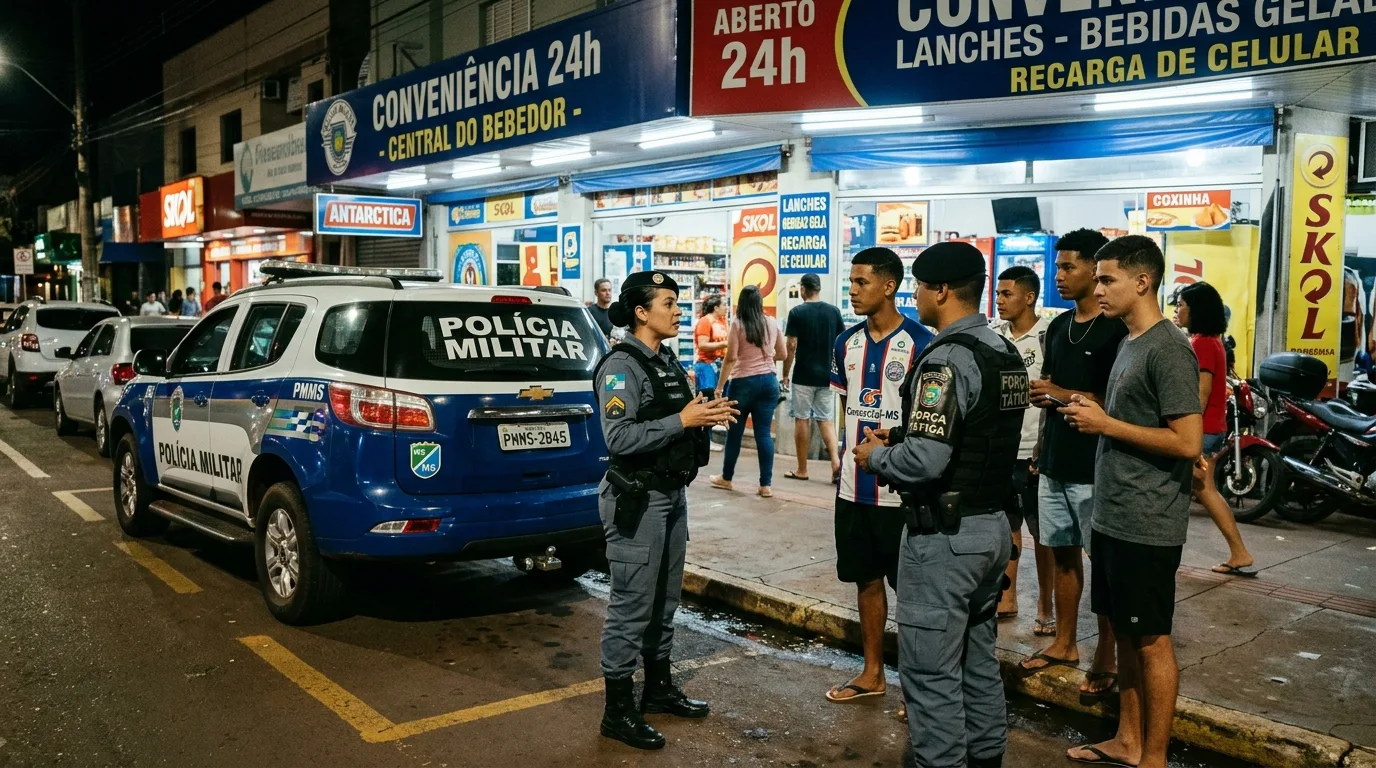 Briga em conveniência mobiliza PM e gera depredação na Vila Margarida em Campo Grande