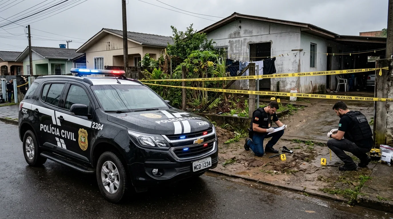 Idoso de 75 anos é encontrado enterrado no quintal e inquilinos são presos em SC