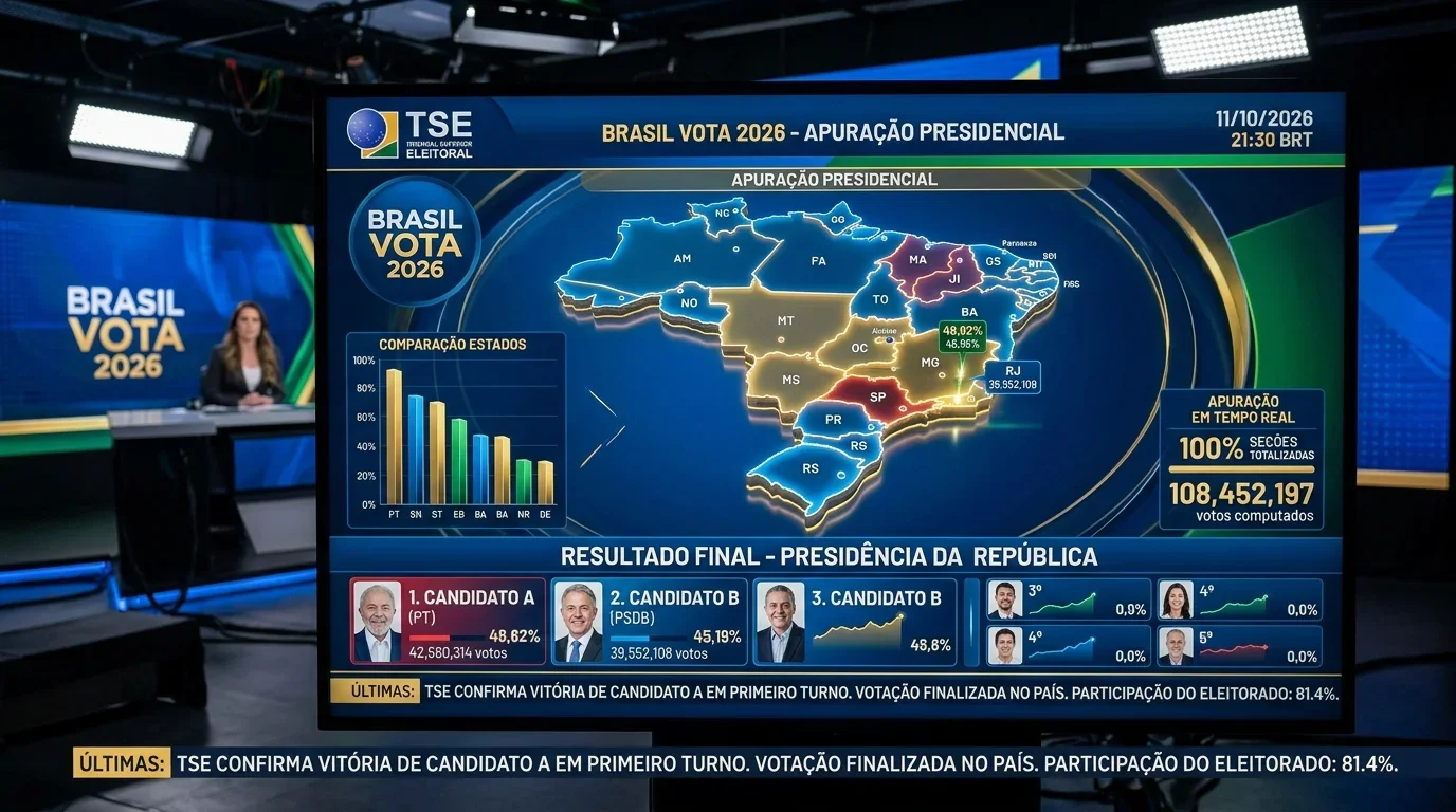 Observatório Presidencial 2026 (Fase 22): TSE Inicia Totalização Nacional e IA Rastreia Reta Final