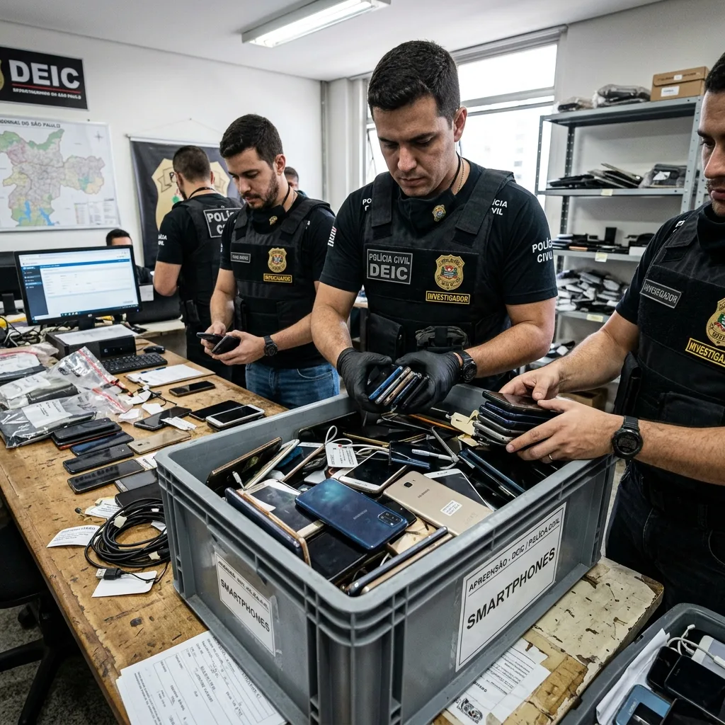 Deic combate rede de receptação e desbloqueio de celulares em São Paulo