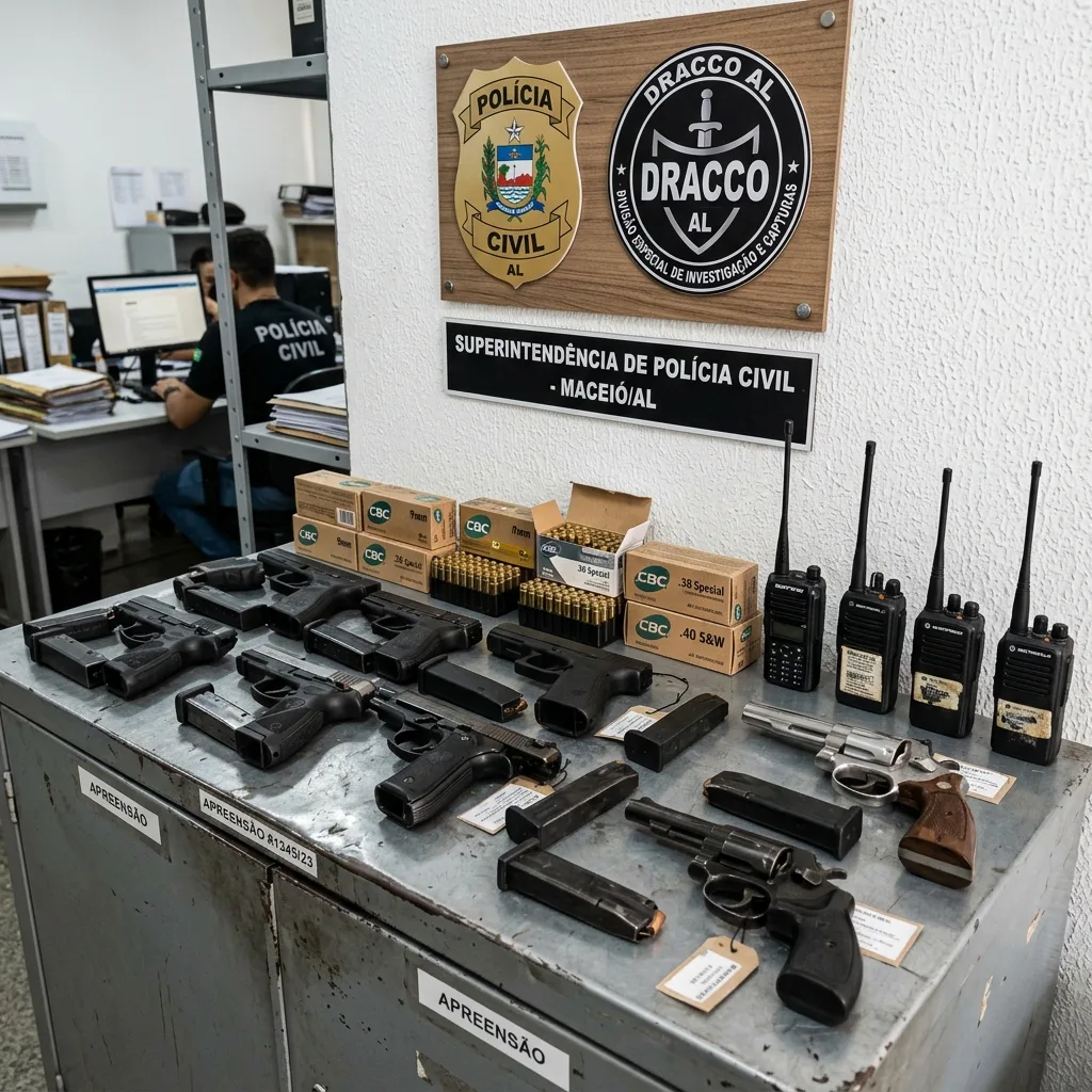 Dracco apreende armas e mira tráfico na Grota do Arroz em Maceió