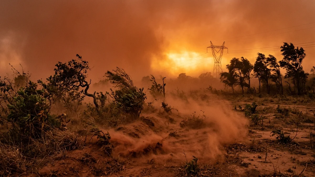 Vendaval e Clima Extremo em MS: Inmet emite alerta de perigo para ventos de 60 km/h e umidade de 10%