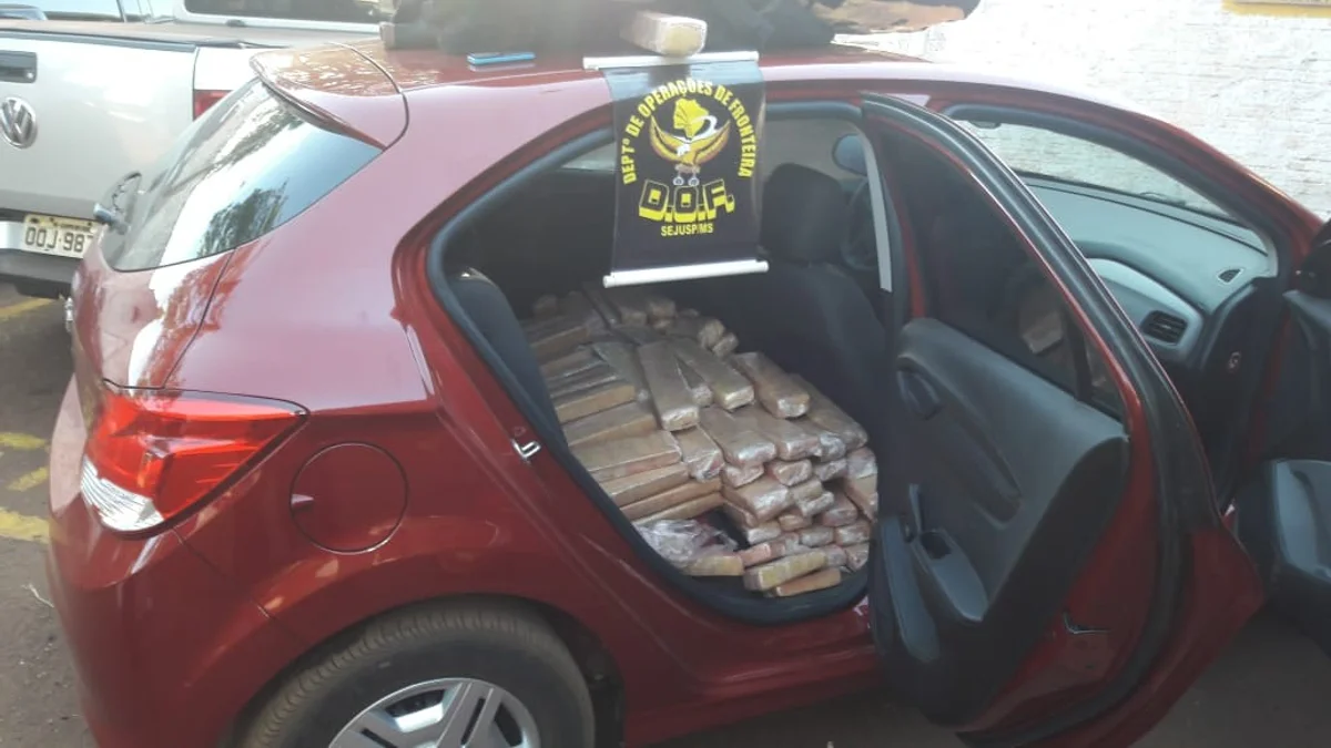 Apreensão na Fronteira: DOF apreende 403 kg de maconha abandonados em veículo na MS-164