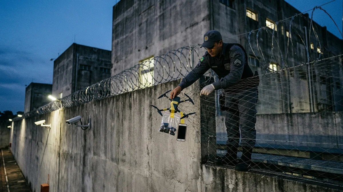 Policiais penais interceptam drone com carregamento de cocaína na Segurança Máxima de Campo Grande