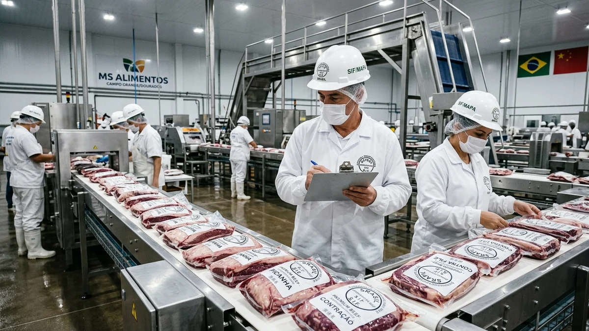 Exportações de MS Batem Recorde de US$ 4,68 Bilhões com Alta Histórica do Complexo Frigorífico e Carne Bovina