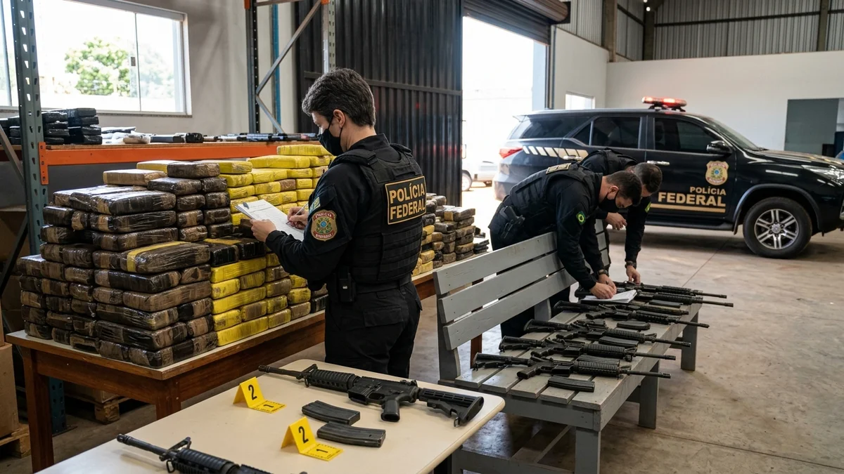 Operação Watermelon: Polícia Federal cumpre mandados em MS após apreensão de 8,1 toneladas de drogas e fuzis