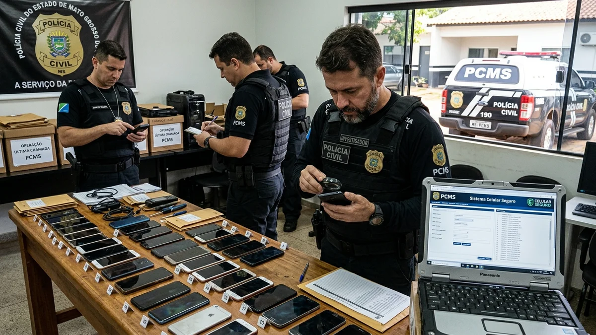 Operação Última Chamada: Polícia Civil recupera centenas de celulares e dispara intimações contra receptação em MS