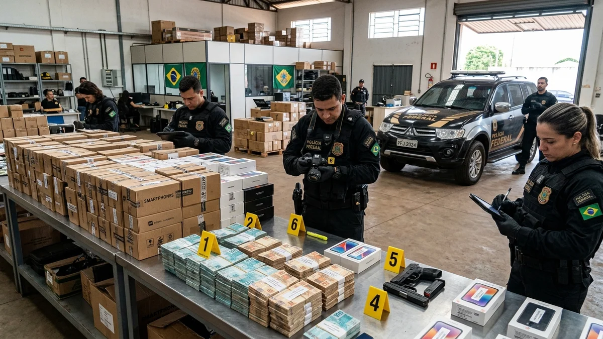 Ação na Fronteira: Polícia Federal intercepta carga de 652 celulares e arma de fogo em Ponta Porã em MS