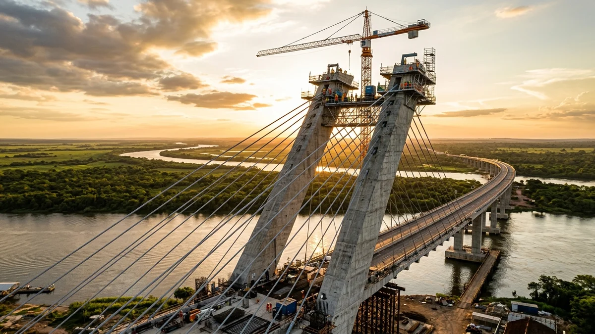 Rota Bioceânica: Avanço Físico das Obras da Ponte Internacional Transforma MS em Hub de Integração Global