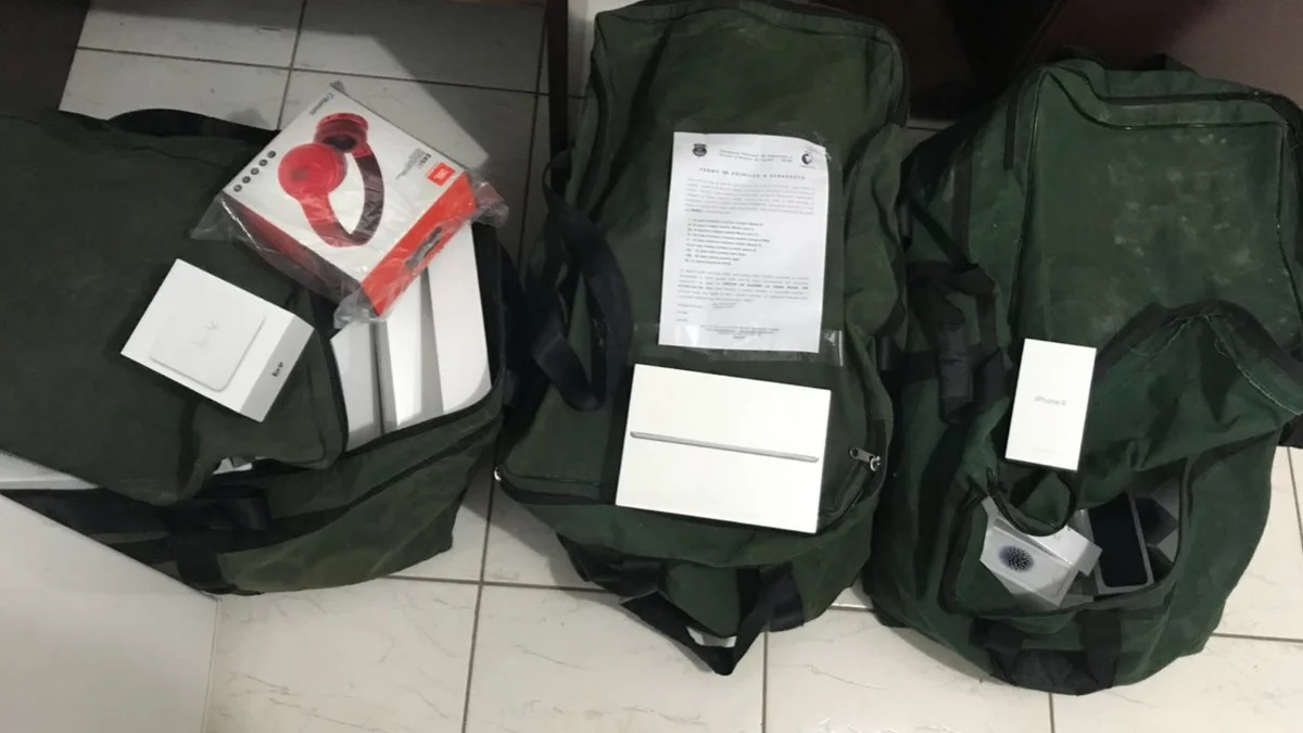 Suspeito de lucrar R$ 100 mil por mês com contrabandos é preso com R$ 600 mil em eletrônicos ilícitos, em Goiânia