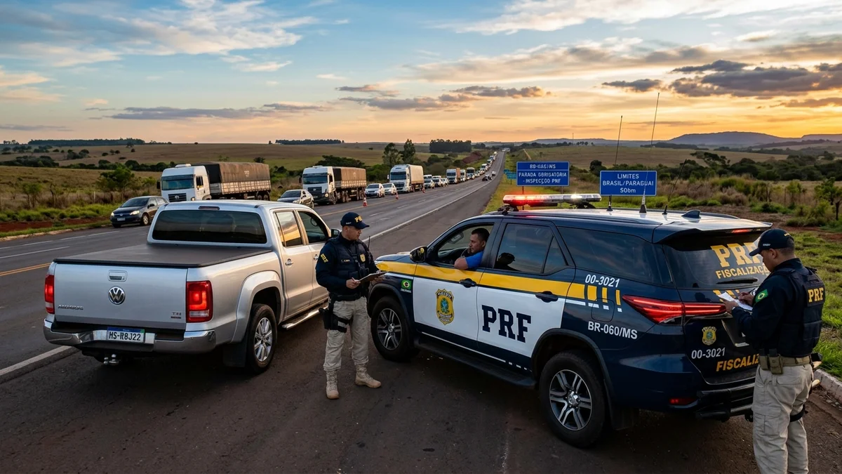 Operação Integrada da PRF e Polícia Federal Apreende Carga Recorde de Entorpecentes nas Rodovias BR-060 e BR-163 em Mato Grosso do Sul