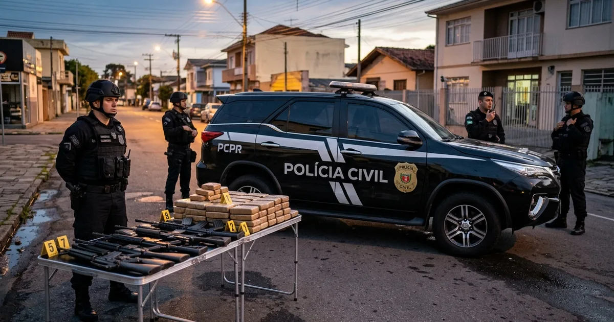 Operação Missão Paraná: Polícia apreende fuzis e desarticula célula de facção em Curitiba