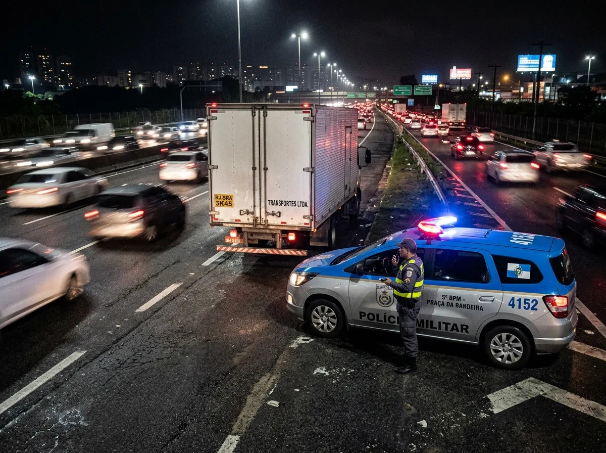 PMERJ recupera carga roubada na Rodovia Washington Luís no Rio