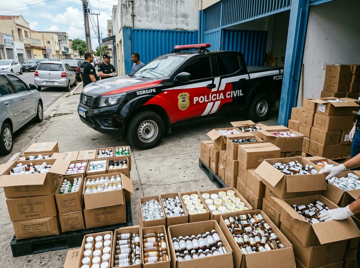 Polícia Civil localiza depósito de cosméticos e remédios falsos em SE