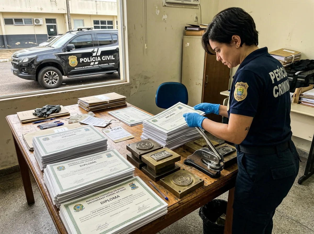 Polícia Civil prende falsários de diplomas universitários em Teresina