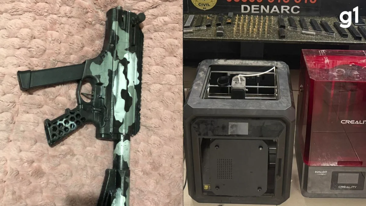 Homem que fabricava armas com impressoras 3D para facções é preso no RS: 'Funcionavam com boa precisão'
