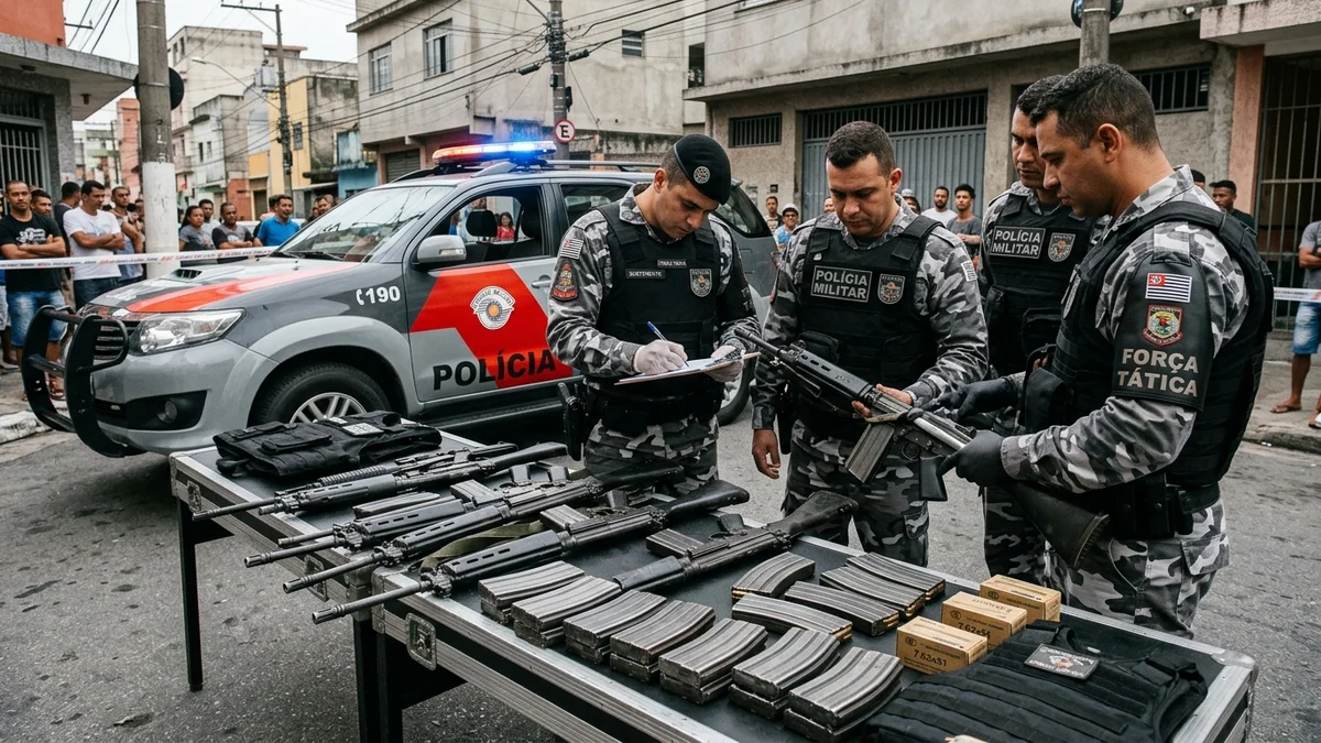 Ação da PMESP em São Paulo: Força Tática apreende fuzis de guerra calibre 7.62 destinados à Baixada Santista